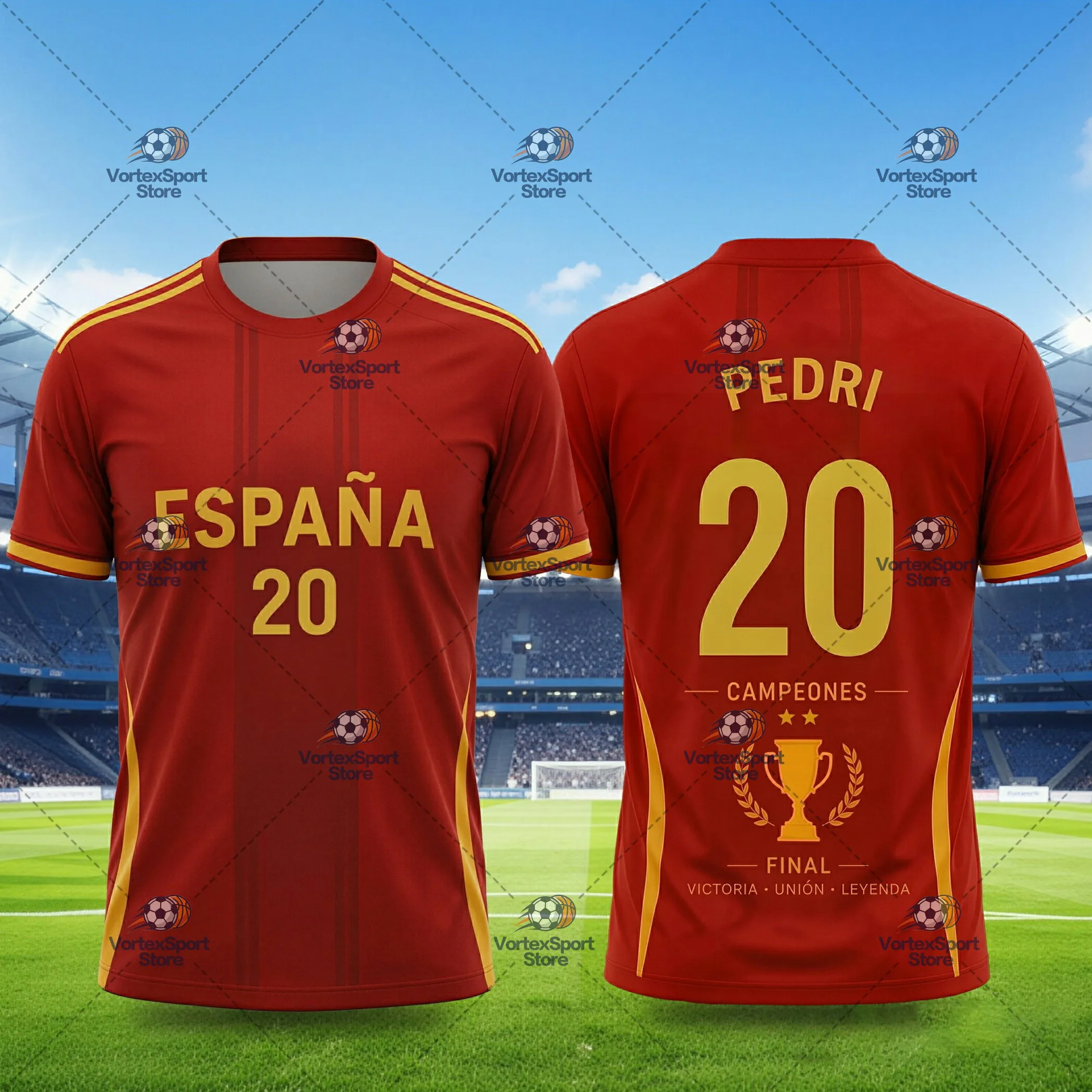 Yamal 2026 Nr. 19 Fußball Schnelltrocknendes T-Shirt Eltern-Kind Kurzarm Rundhals Spanien Fußballmeisterschaft Feier-Trikot – Detail 5