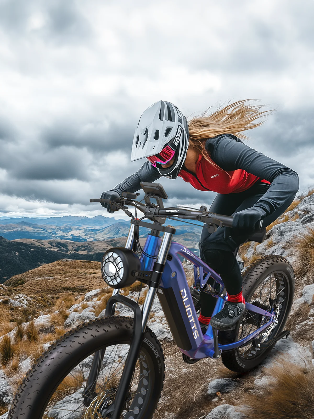 DUOTTS E26 Elektrofahrrad mit Bürstenlosem Motor, 48V20AH Akku, 26 Zoll Mountain E-Bike mit Breitreifen, Erwachsenen-Pedelec – Detail 8