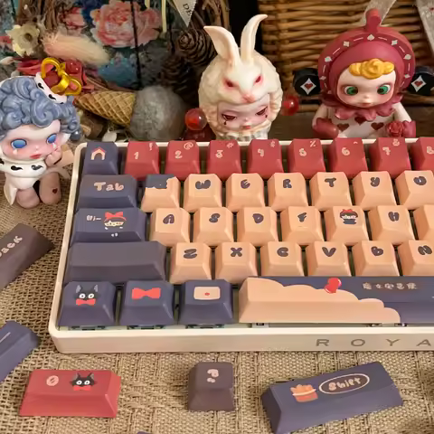 Kiki's Delivery Service Theme Keycaps Set PBT Cherry Profile130 Keyboard Caps Custom Keycaps for Mechanical Keyboard Accessories