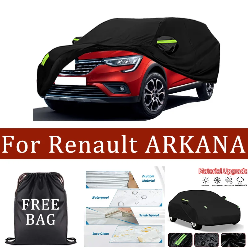 

For Renault ARKANA Car Cover Full Covers with Reflective Strip Dustproof UV Scratch-Resistant Sunscreen Protective cover