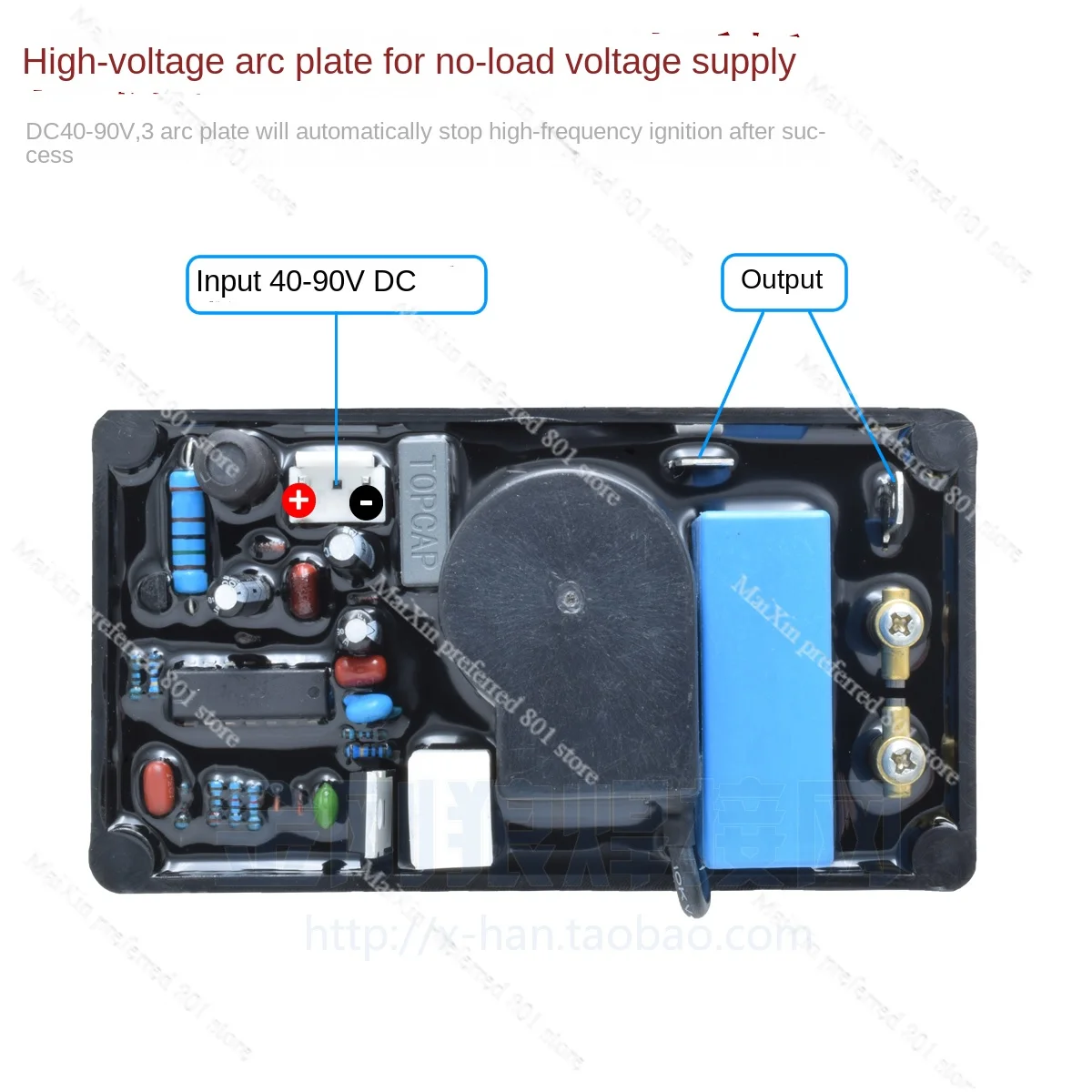 High-frequency No-load Voltage DC40V-90V Supply Inverter WS TIG for High Voltage Arc Starter of Argon Arc Welding Machine