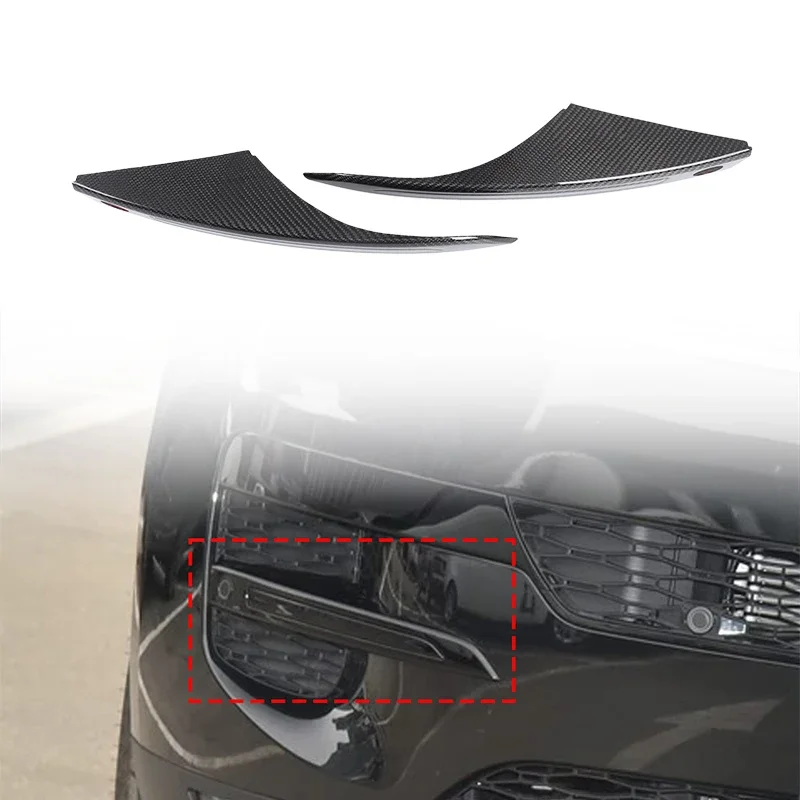 Real Carbon Fiber For Land Rover Range Rover Sport 2023+ Car Front Fog Light Decorative Frame Sticker Car Exterior Accessories