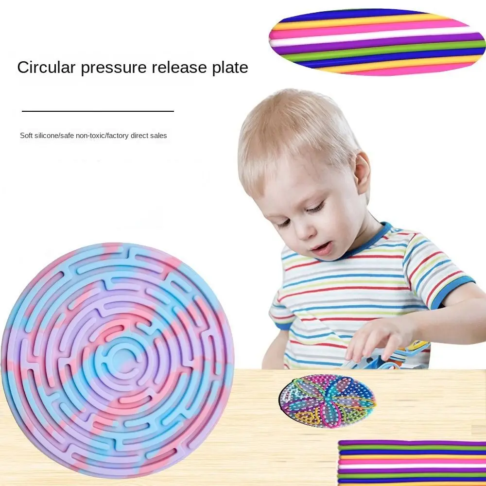 Cognitive Development Sensory Activity Board Playing Sensory Toy Anti-stress Fidget Toy Soft Portable Hexagon Fidget Board