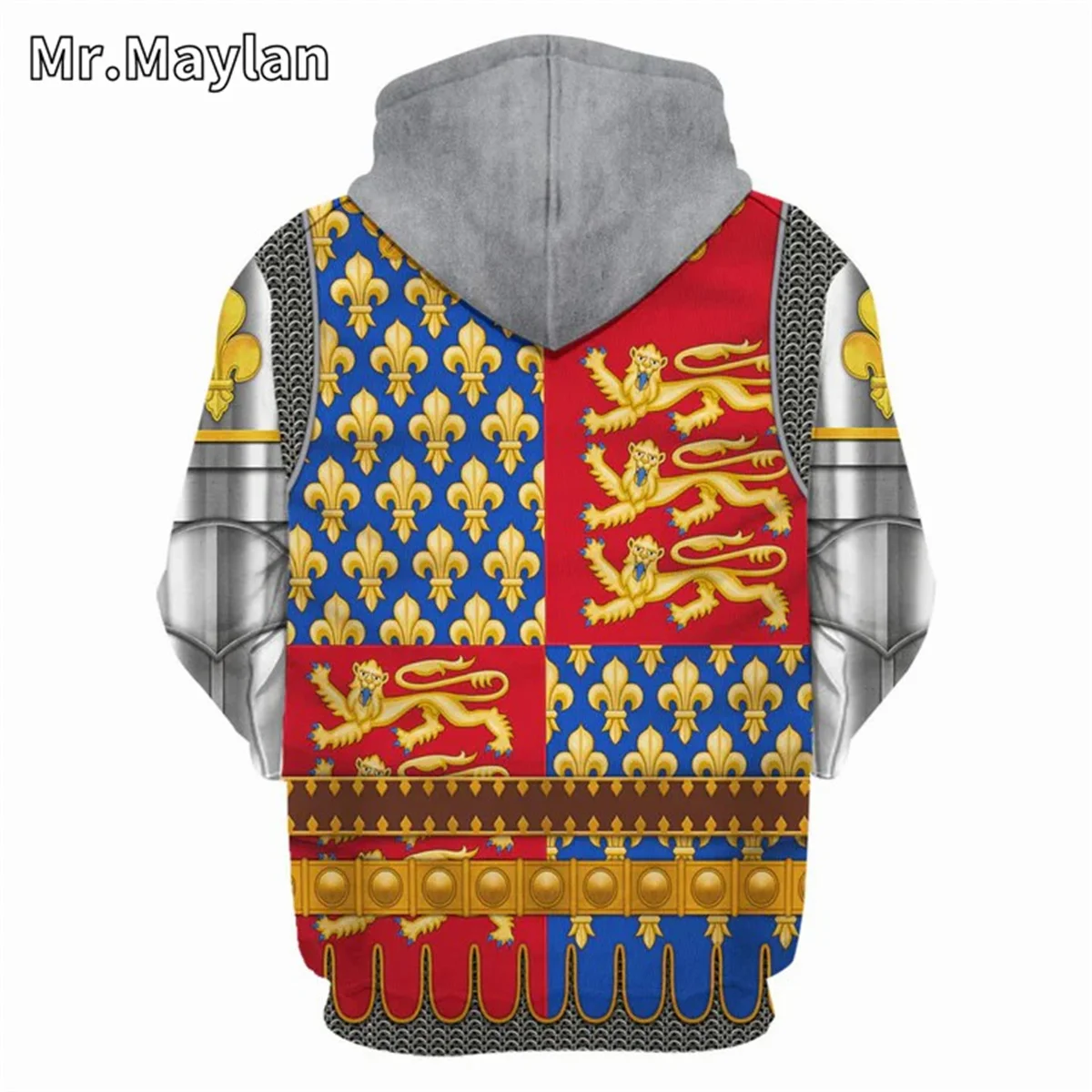 Henry IV Of England Amour Knights Cosplay Costume 3D Hoodie Men Sweatshirt Streetwear Zip Pullover Casual Jacket Tracksuits