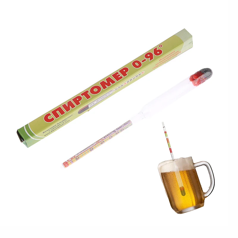 Nouveau hydromètre en verre 0-96 pour alcool domestique, machine à distiller l'alcool, testeur de fermentation pour produits alcoolisés (1 pièce)