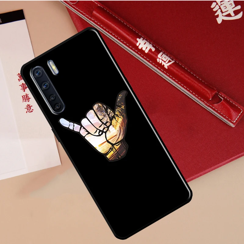 Surfer Surf Hang Loose Shaka Cover For OPPO A96 A76 A16 A17 A57 A77 A57s A15 A5 A9 A31 A53 A52 A72 A93 A54 A74 A94 Case