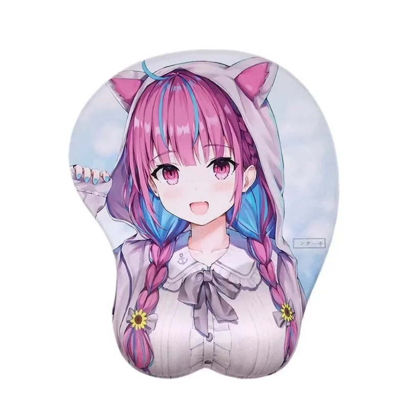 

Mousepad Kawaii Wrist Rest Ergonomic compliance Keyboard Mice Mat Anime Cartoon Girl 3D Office Soft Mice Pad Gaming Accessories