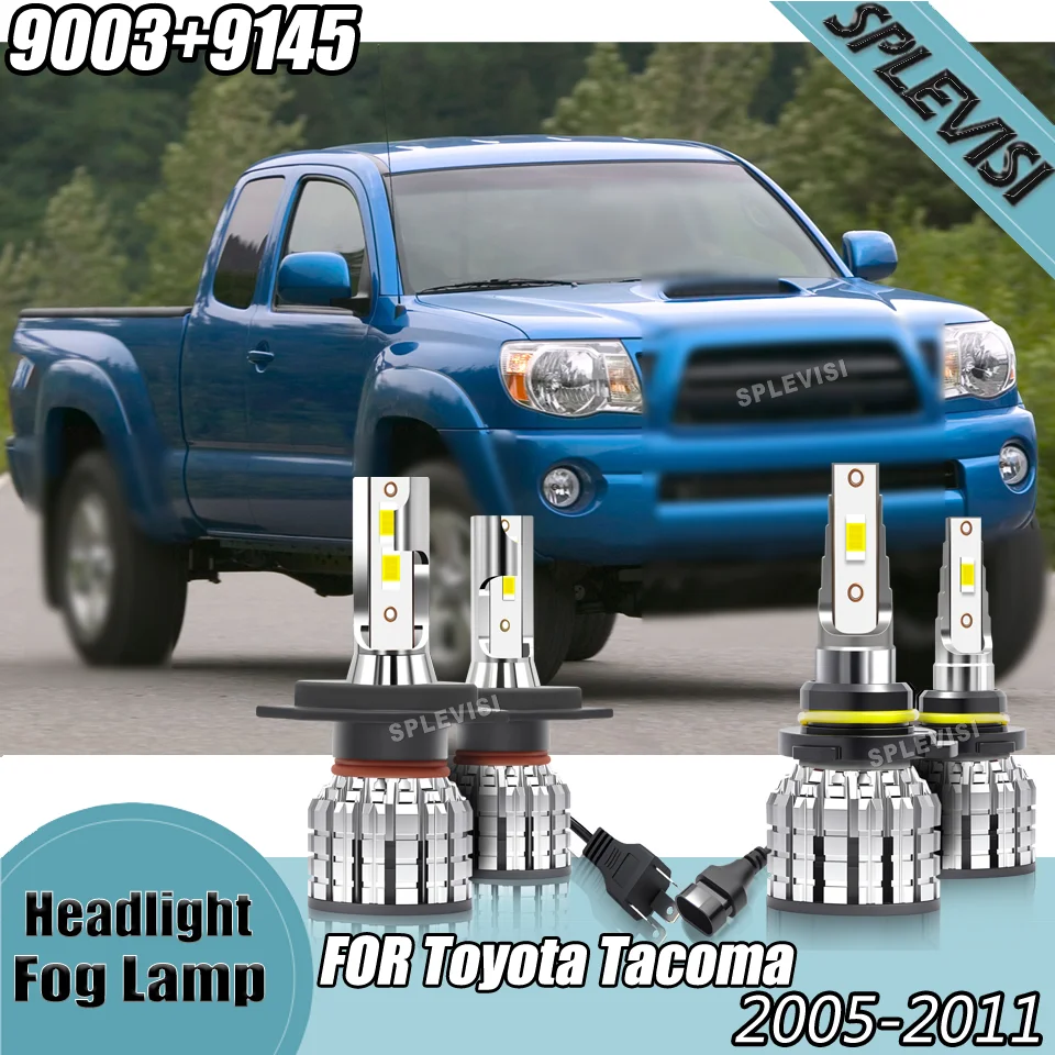 

Car LED H4 9145 6000K Headlight Foglamp Combination Set 3 Years Warranty For Toyota Tacoma 2005 2006 2007 2008 2009 2010 2011