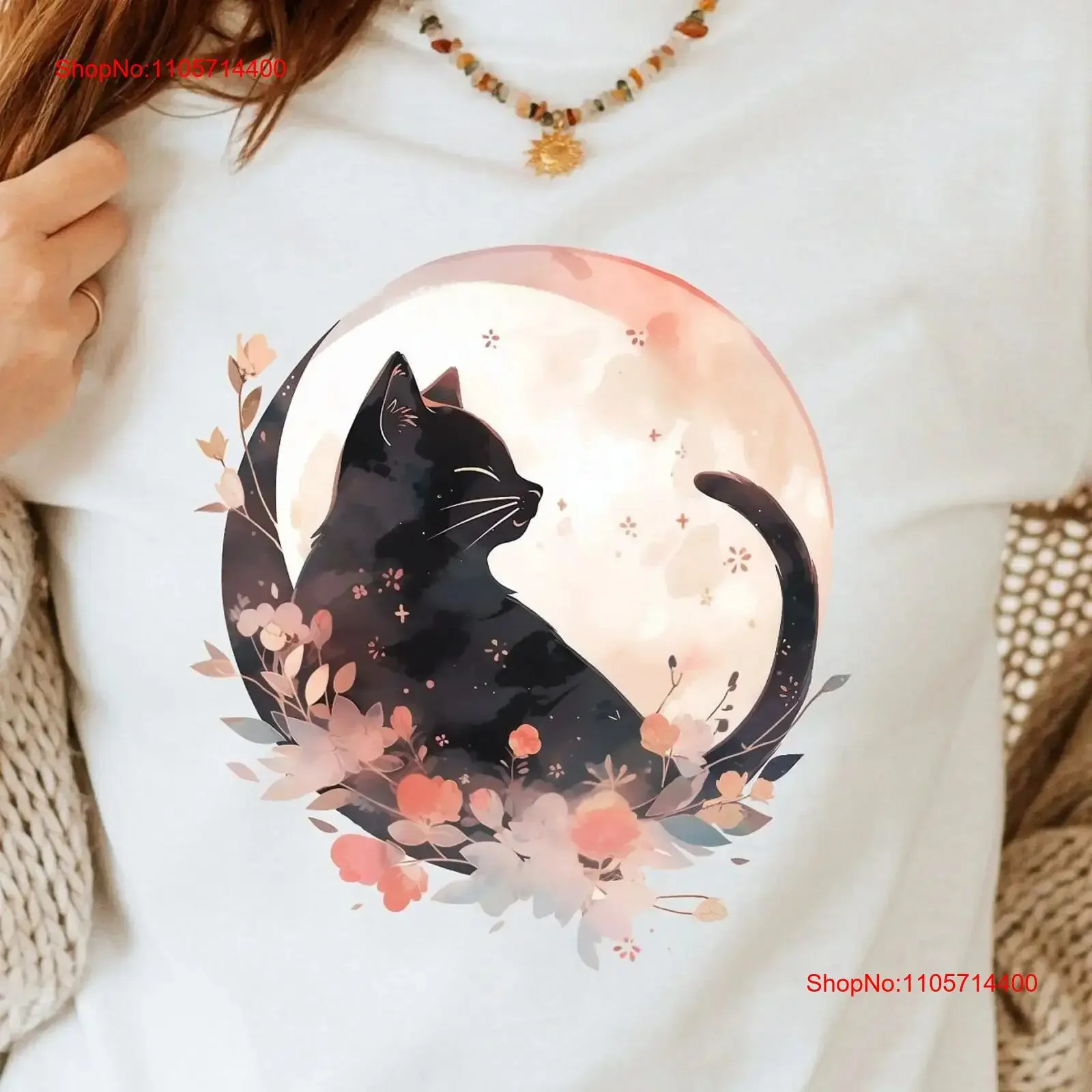 Japanese Style Cat Moon T Shirt Watercolor Oriental Art Inspired Lunar Design Aesthetic Feline Apparel vintage Washed