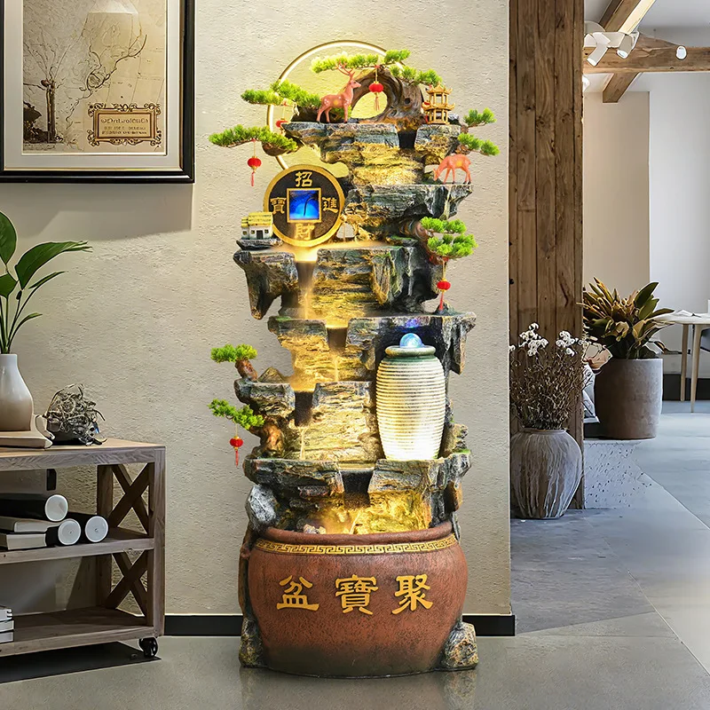 Chinese rockery flowing water fountain living room circulating water feature office decoration ornaments