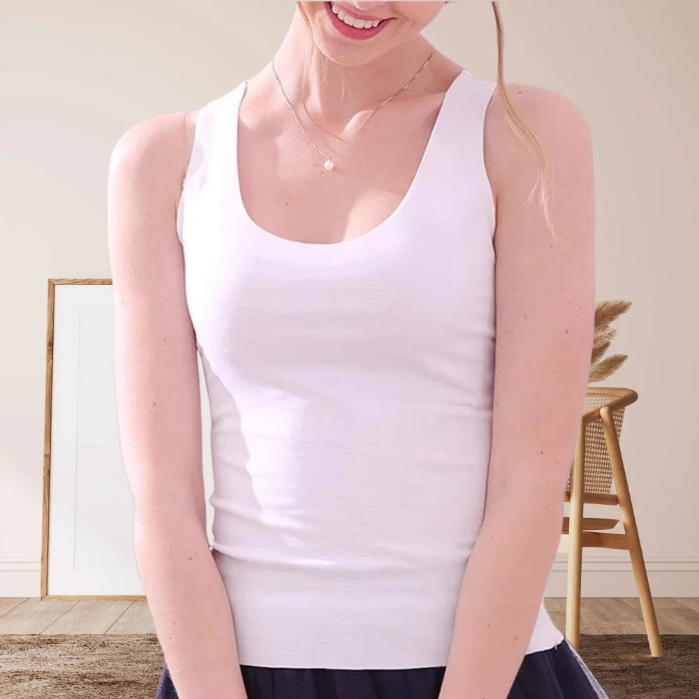

2025 Women Undershirt Summer Super Thin Vest Seamless Stretchy Summer Sleeveless Blouse Breathable Female Vest Sports Vest