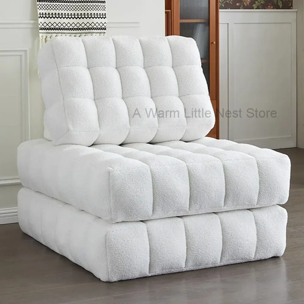 Fabric Modern Living Room Chairs White Lounge Minimalist Lazy Legless Living Room Chairs Adults Indoor Meuble Salon Decoration