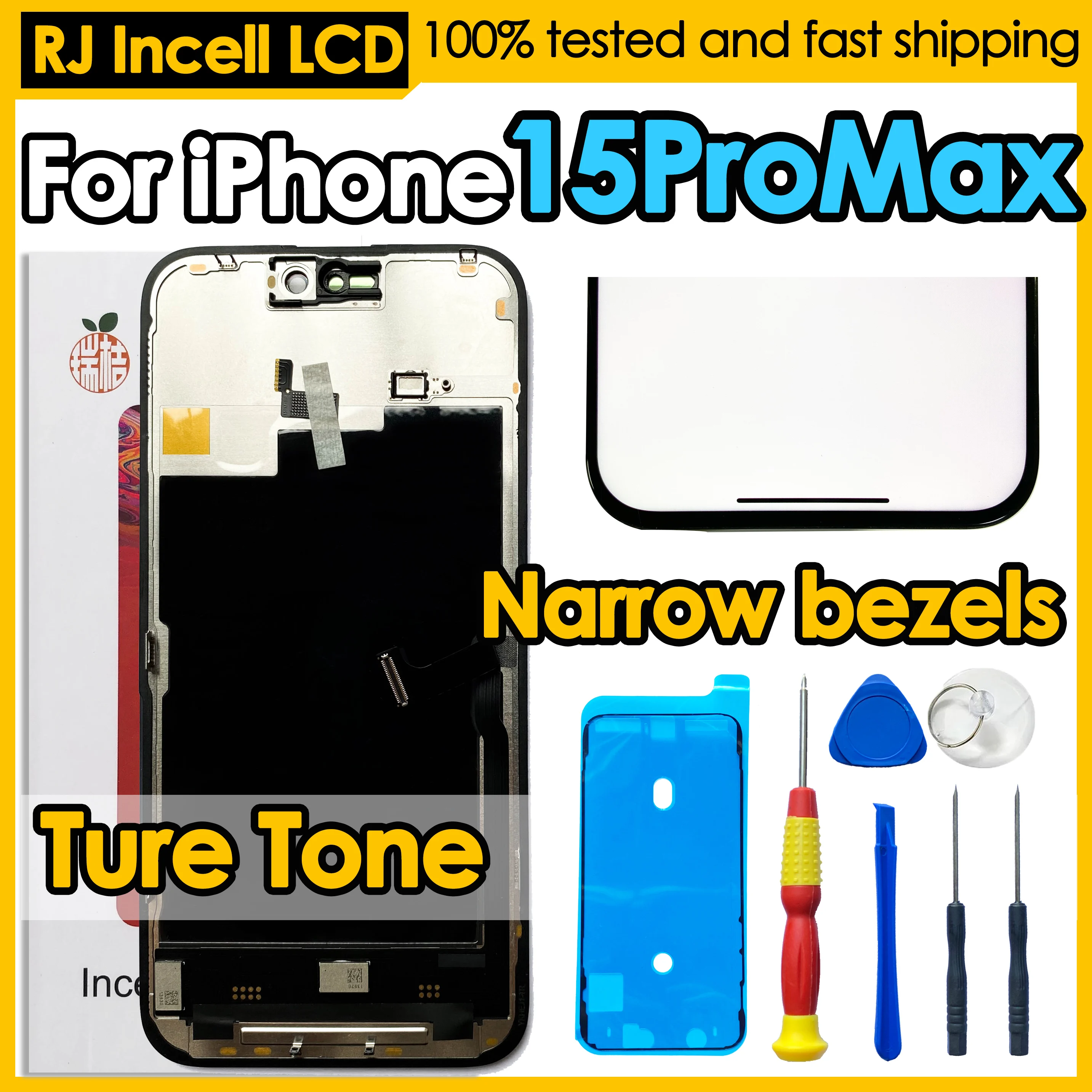 180days-warranty-rj-incell-lcd-for-iphone-15-pro-max-screen-replacement-phone-mobile-display-touch-digitizer-assembly-repair-kit