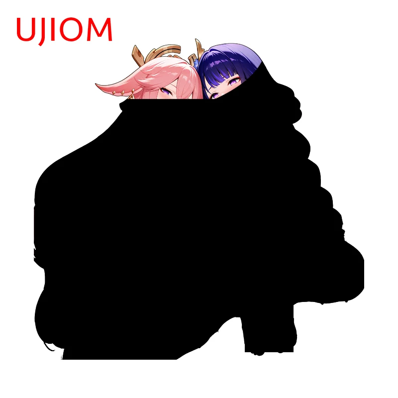 UJIOM Yae Miko Raiden Shogun Genshin Impact Wall Sticker Popular High Quality Decal Adhesive Suitable For Trunk Wardrobe Decor