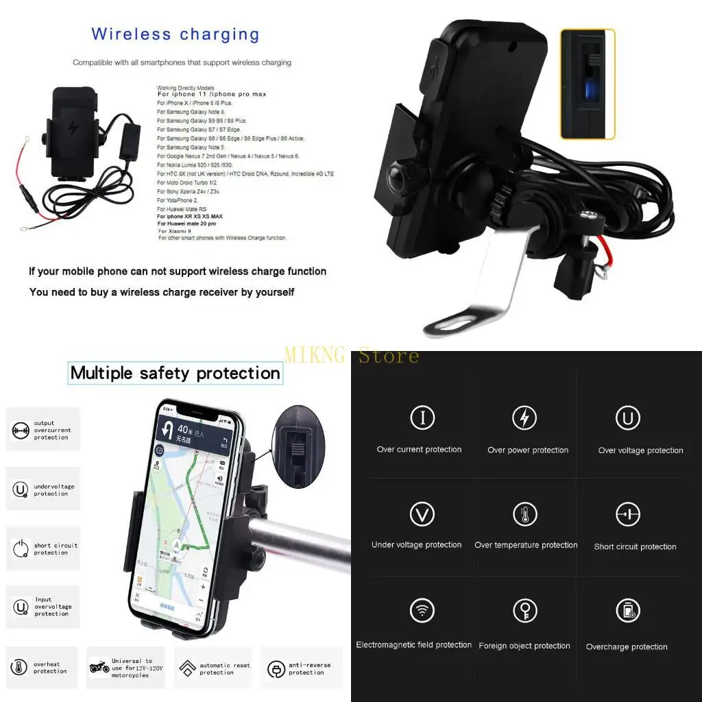 

Подставка для мотоцикла, скутера для 4,5-7 дюймов, противоскользящий кронштейн для мобильного телефона, подставка для телефона,