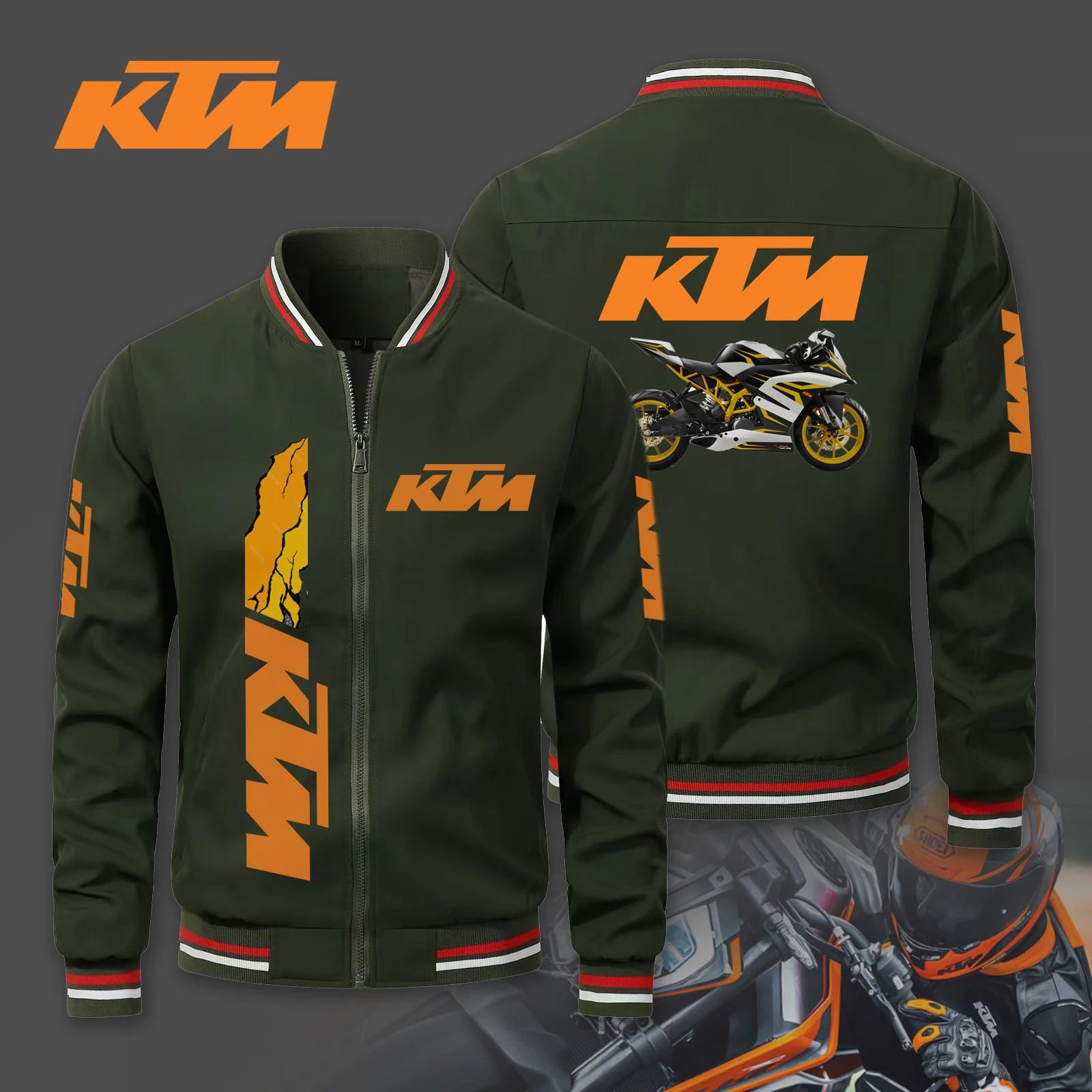 2024 new men\'s sports motorcycle racing KTM jacket high-quality outdoor riding motorcycle jacket KTM clothing men\'s jacket