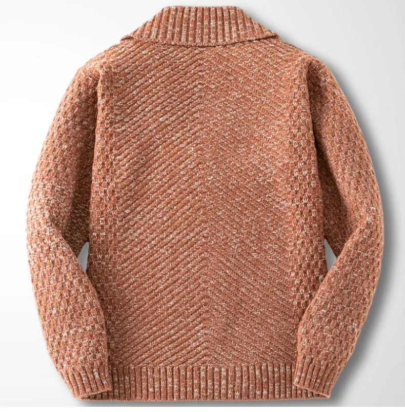 Autumn Winter New Fashion 2025 Men's Casual Trendy Loose Long Sleeve Turn-down Collar Single-breasted Knitted Sweater Coat Male