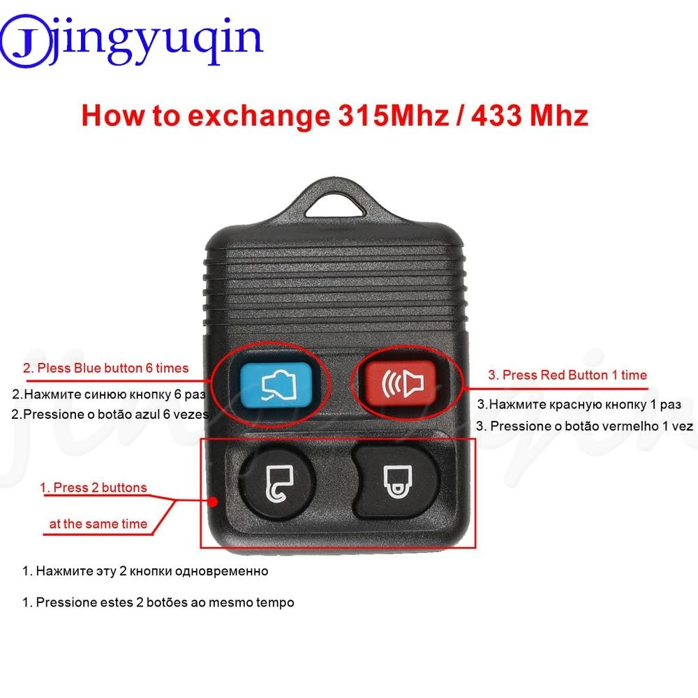 Jingyuqin Car Key Transit pilot z dostępem bezkluczykowym 315/433MHz dla Ford Focus kompletny Escape pilot Circuid Board CWTWB1U345