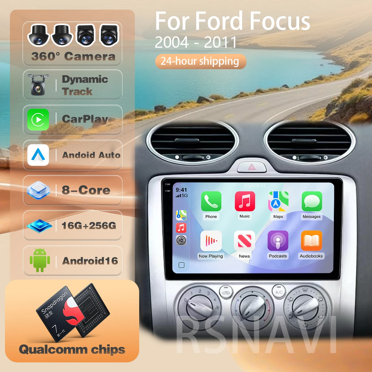 Car Dsp With Android App Control - For Ford Focus 2004 - 2011