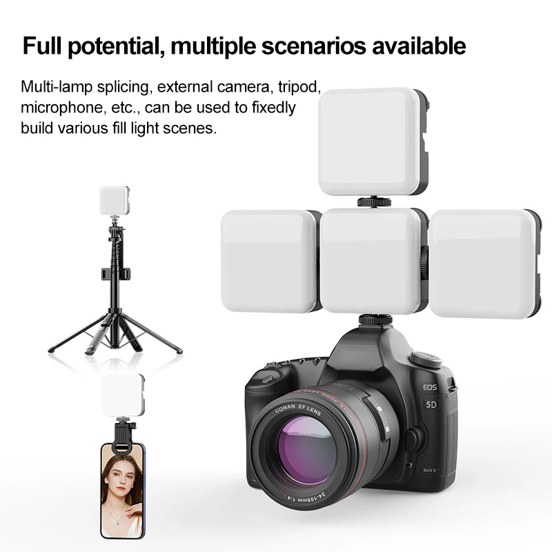 led light for video shooting Photography lighting Mobile led light portable led light for Cell phone lighting for photography