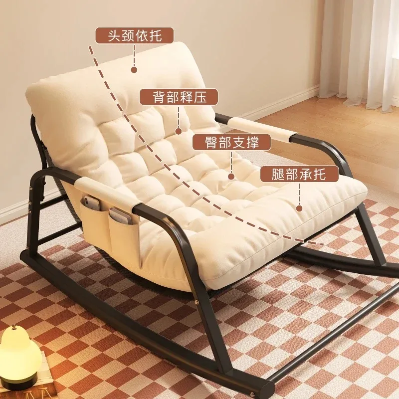 Cómoda mecedora reclinable para adultos, sofá de ocio para el hogar, para siesta, Sillon Mecedora, accesorios de baño