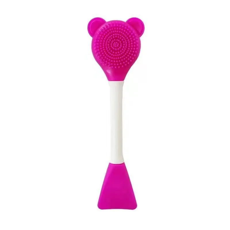 Escova de Limpeza Facial para Remoção de Cravos, Ferramenta de Cuidados com a Pele, Escova de Máscara Facial de Silicone com Cabeça Dupla