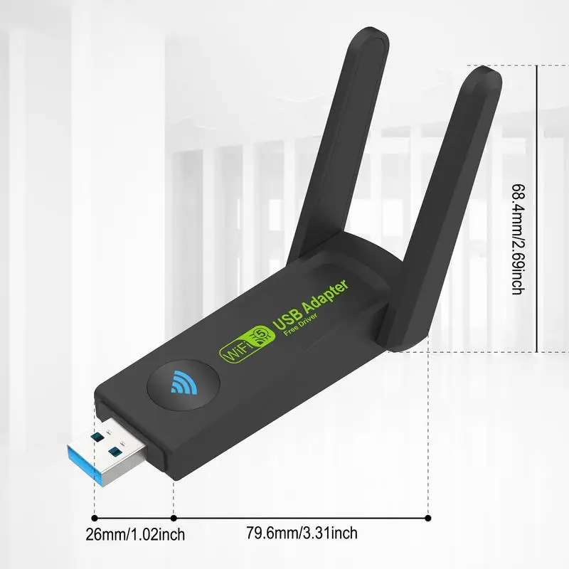 무선 네트워크 어댑터, USB 3.0 와이파이 어댑터, 고이득 안테나, 듀얼 밴드 컴퓨터 네트워킹 액세서리, 태블릿 데스크탑용