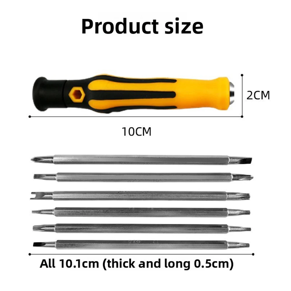 6-in-1 Screwdriver Set Cross Flat Y U-shaped Magnetic Bit For Vacuum Cleaner Disassembly Tool Multifunctional Repair Tool