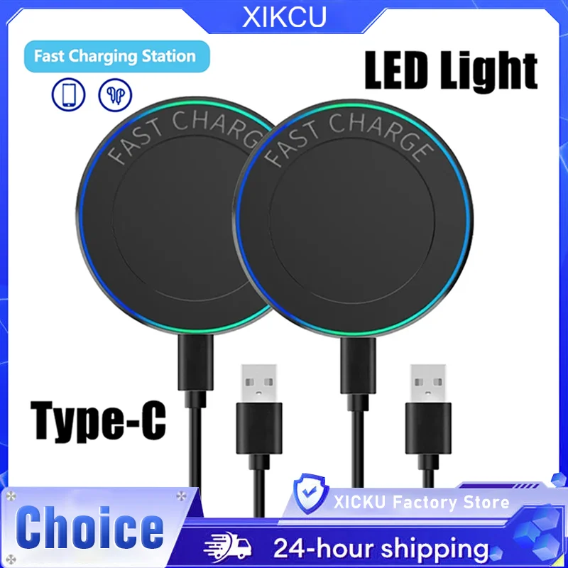 Portable Mini Desktop 100W Wireless Charger Stand Pad For iP