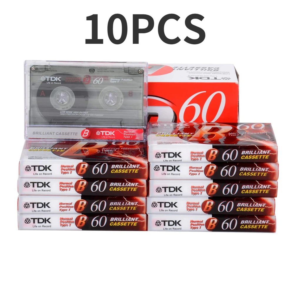 10pcs Standard Cassette Blank Tape Player Empty 60 Minutes Magnetic Audio Tape Recording For Speech Music Recording high qulity