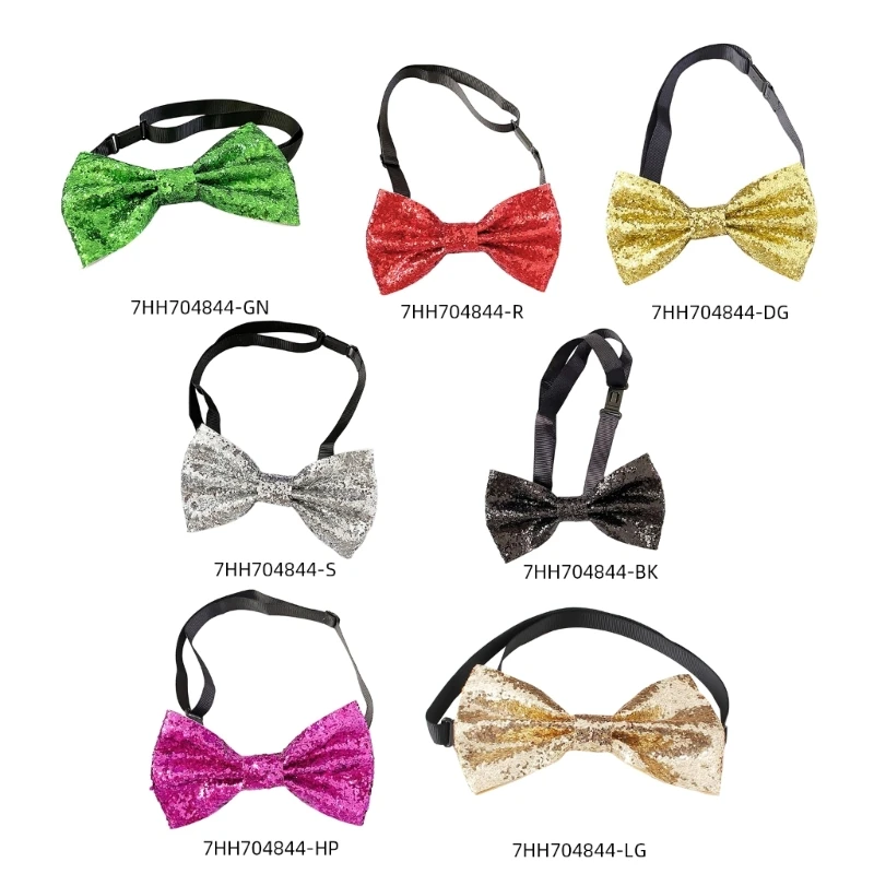 Sequins Neck Ties for Fashion Enthusiasts Stage Performances Convenient Bowknot Tie Female Banquets Meetings Formal Tie