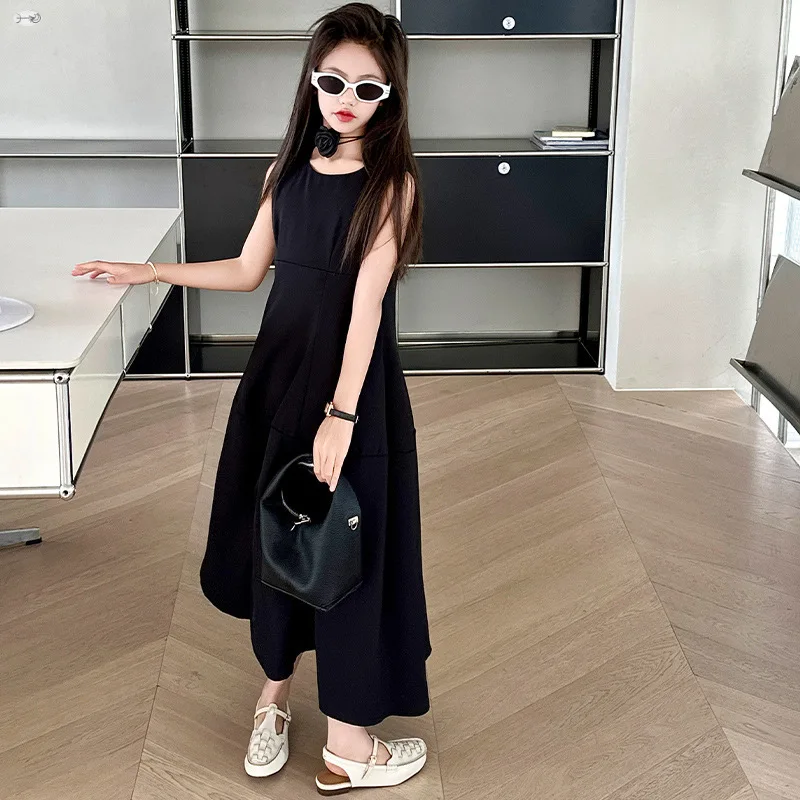 

Korean Childrens Wear 2025 Spring Summer New Korean Girls Casual Fashionable Comfortable Dress for Children
