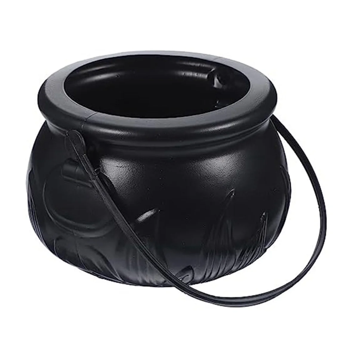 Black Cauldron Kettle Plastic Witch Kettle St Patricks Cauldron Wizard Witch Cauldron Decoration Candy Kettle Bucket