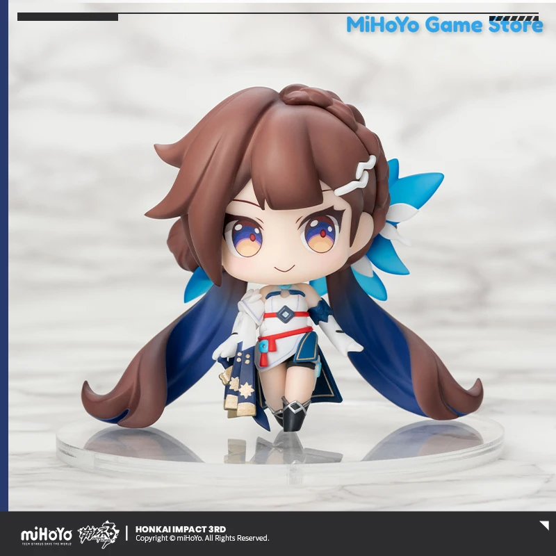 In Stock MiHoYo Official Original Honkai Impact 3 Li Sushang Garage Kits Q Version Jade Knight Action Model Kits Birthday Gifts