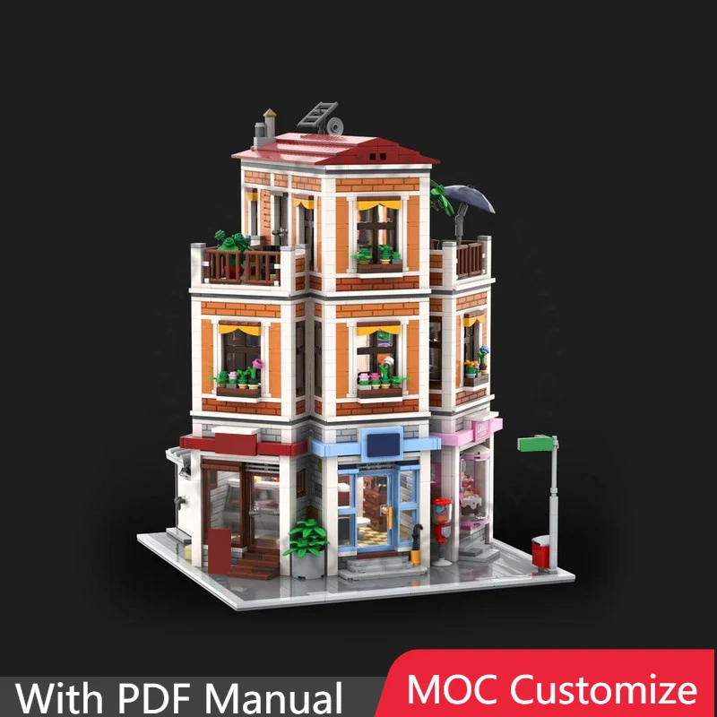 

3467 PCS Construction Butcher, Lawyer, Candy Shop Modular Building MOC Customize Modular Building Block DIY Holiday Toy Gifts