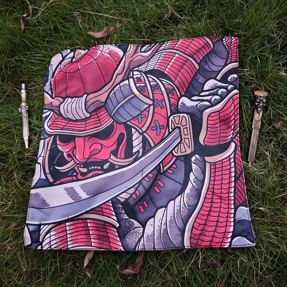 

Men's Square Handkerchief EDC Knife Beads Storage Decoration for Outdoors Hank Warrior Vintage Dark Style