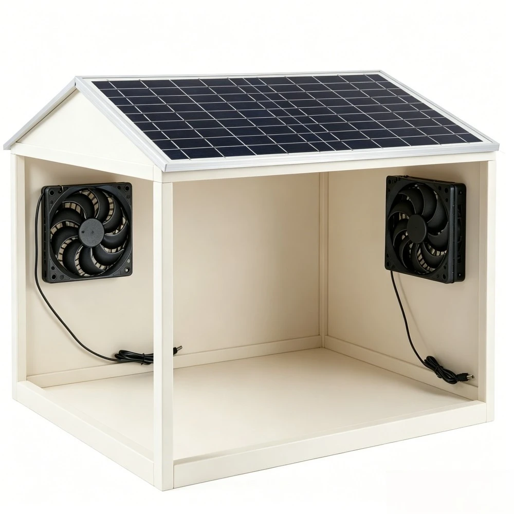 

10W Solar Vent Fan Outdoor Waterproof Air Circulation Exhaust Cooling System Durable Household Farm Accessories for Pet House