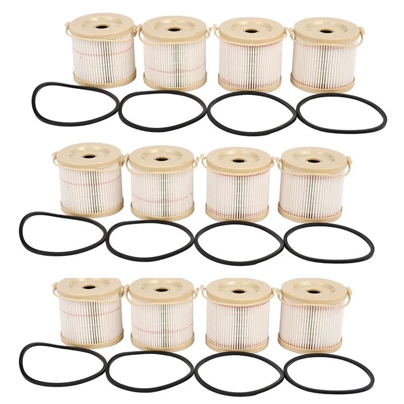 12Pcs 2010PM 2010TM Filter Elements For 500FG Fuel Engine Fuel Water Separator Replacement Truck Kit