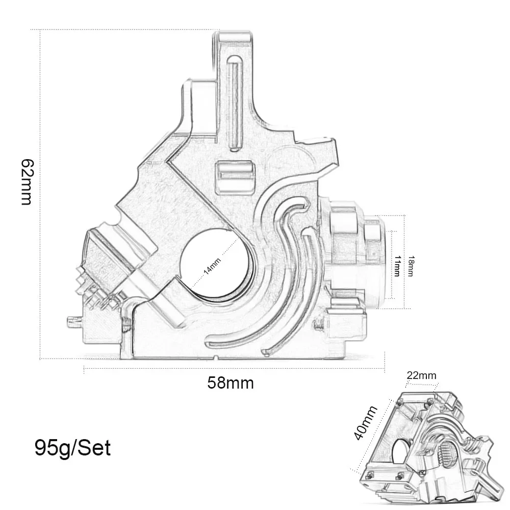 Front/Rear AR310427 AR310854 Differential Gearbox Case Set For RC 1/8 1/7 ARRMA Kraton Typhon Talion Limitless 6S