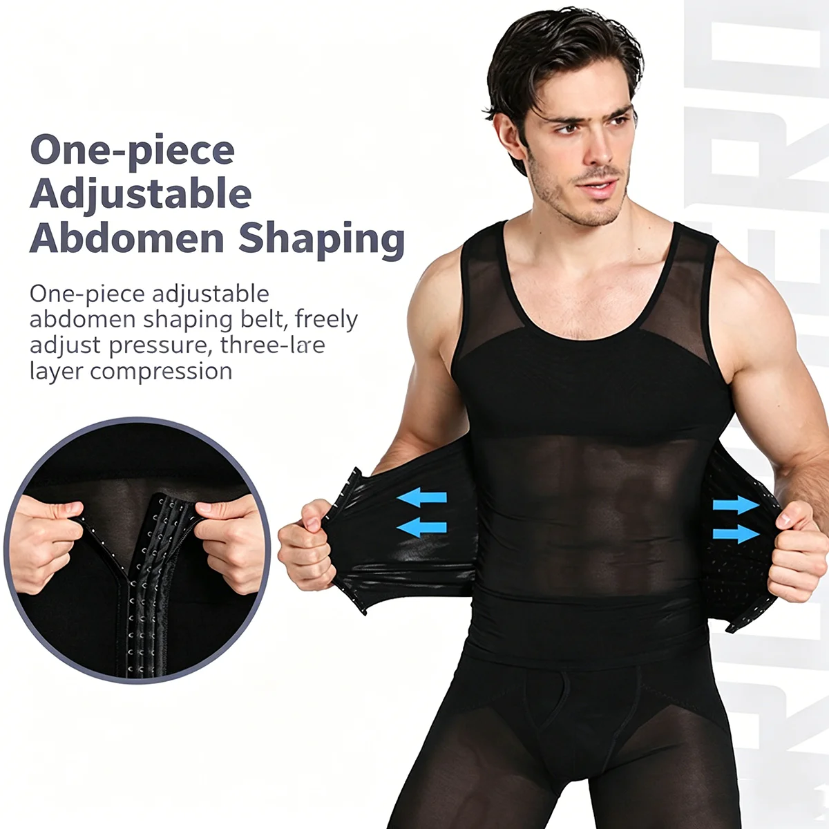 Mens Body Shaper Compression Vest Abdomen Shapewear Tummy Slimming Sheath Gynecomastia Shapers Corset Waist Trainer Fajas Tops