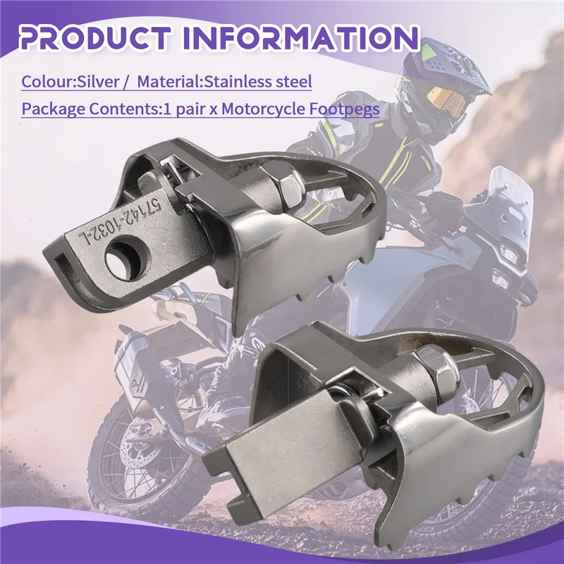 

A80X-Motorcycle Accessories Rotatable Footrest Foot Pegs Pedals Footpegs Foot Rests For CFMOTO 450MT MT450 MT 450 CF450MT