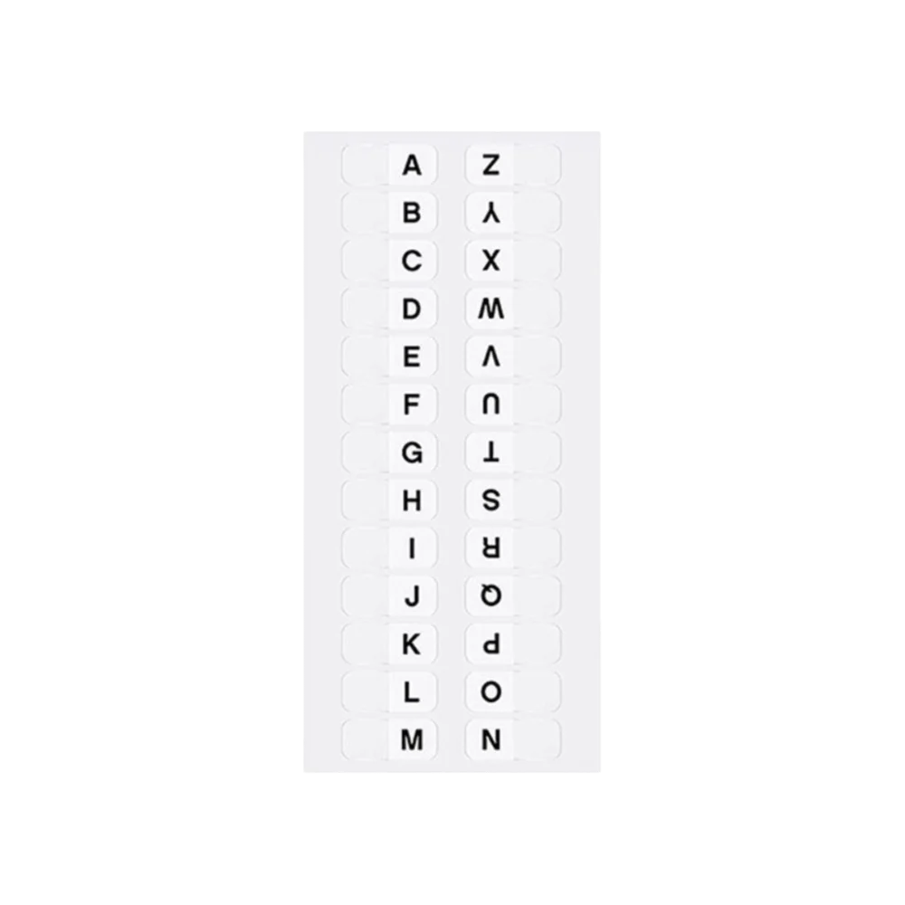 Colorful Alphabet Index Label Stickers Small Strips Waterproof Sticky Index Tabs Planner Study Self-Adhesive Index Tabs Binders