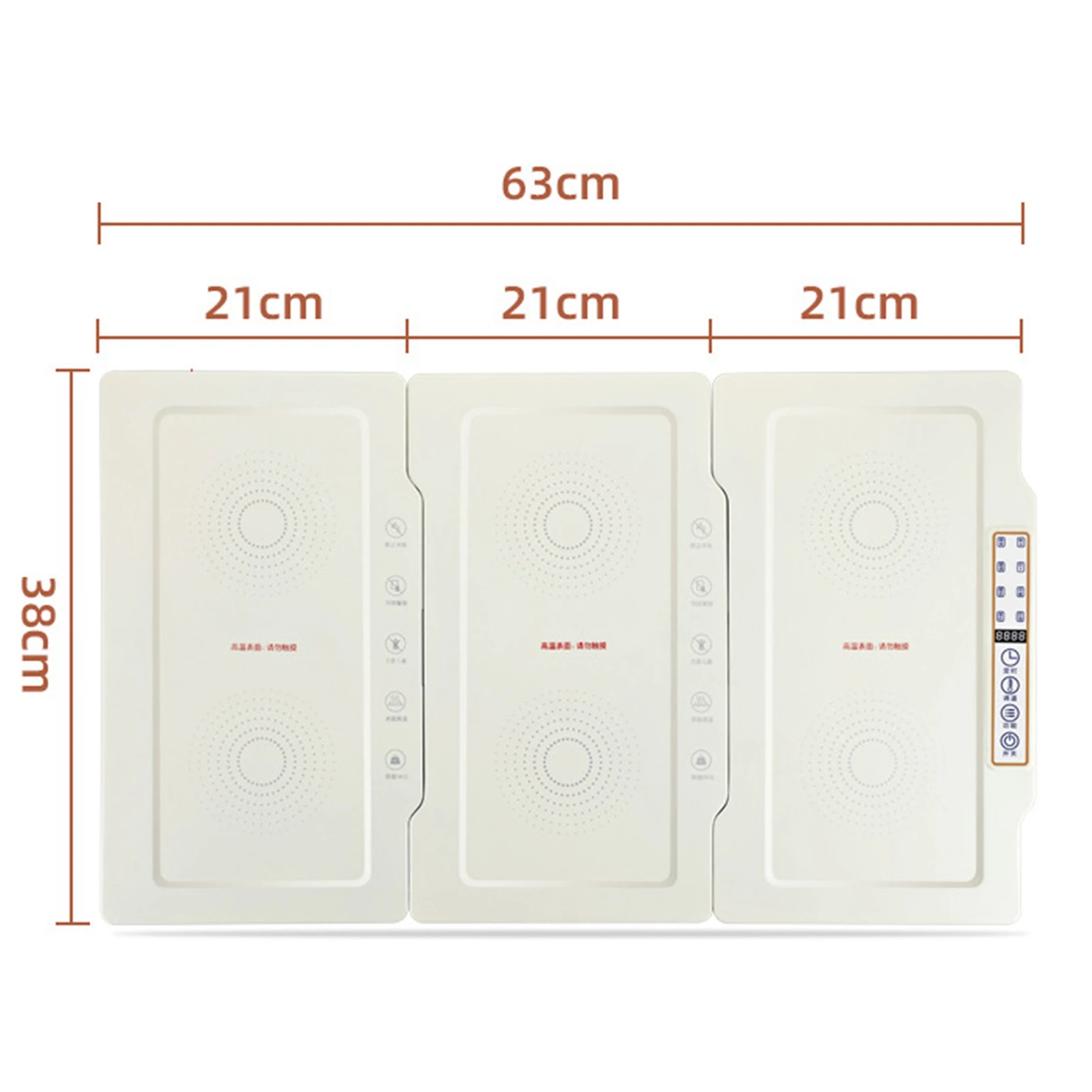 Food Warming Tray 10 Gear Multifunctional Food Insulation Board Household Folding Electric Heating Food Warmer Plate CN Plug