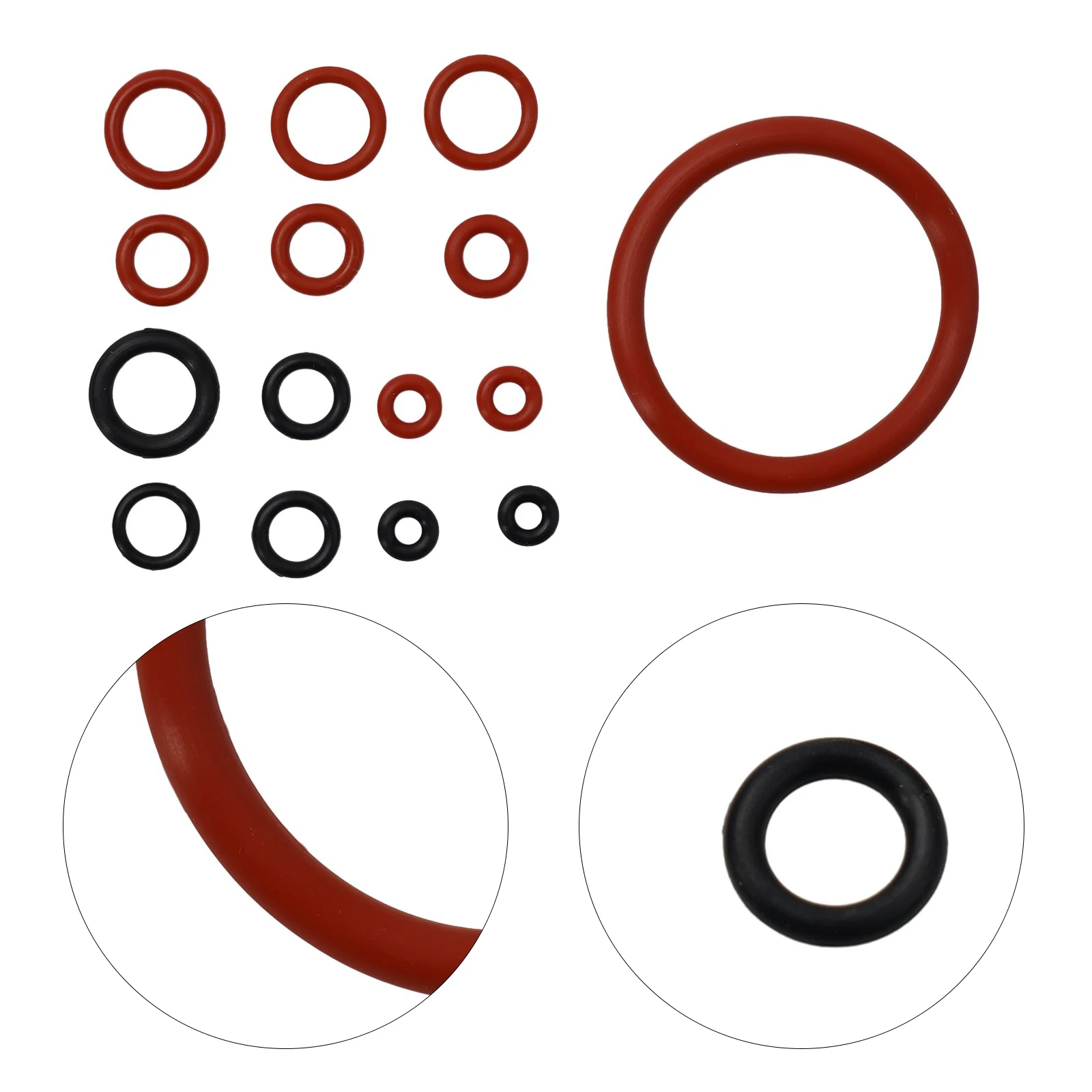 15pcs/set O-Ring Seal Kit Silicone Gasket For Saeco Gaggia Coffee Machine Brewing Group Spout Connector Kitchen Accessories