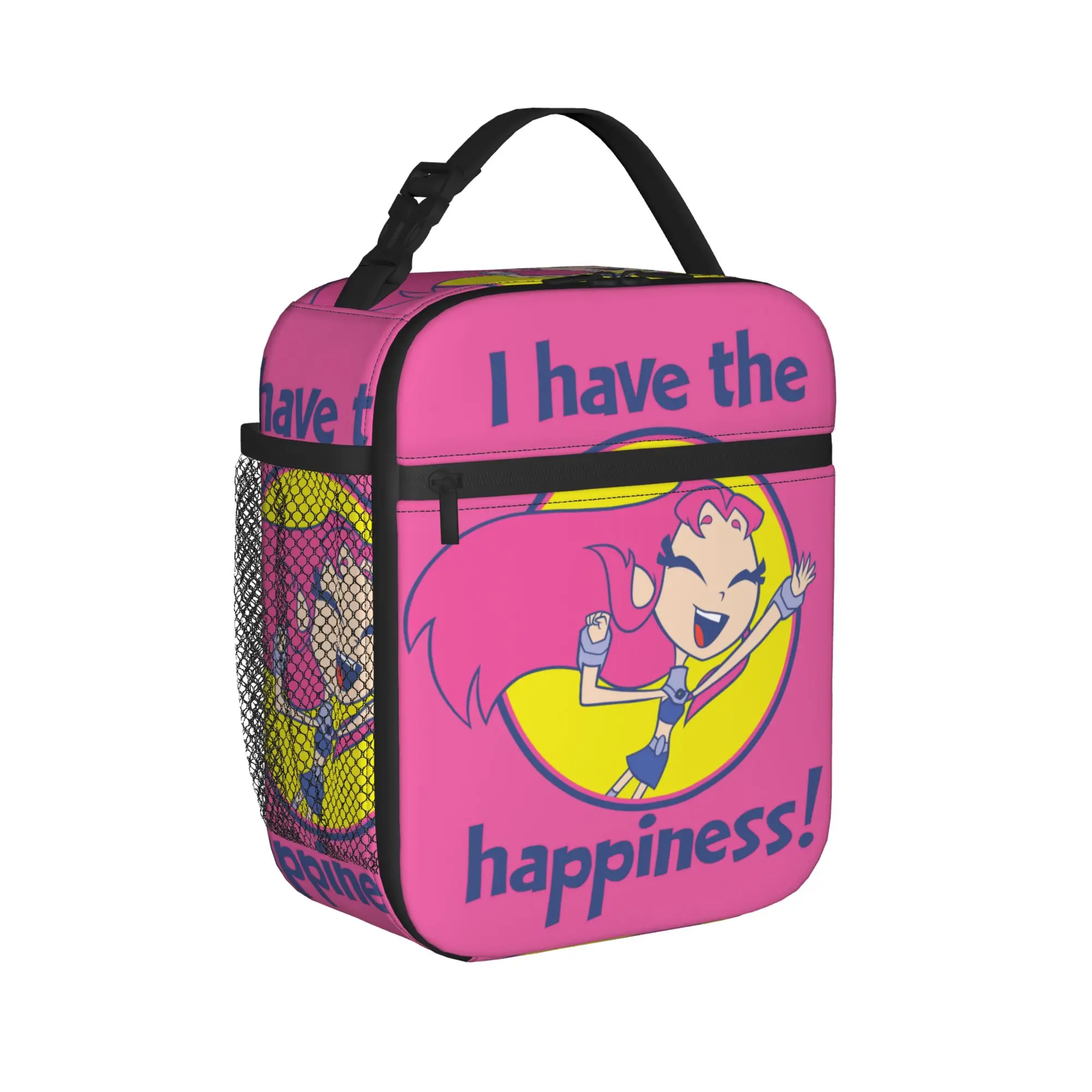 Teen Titans Go Starfire I Have The Happiness Insulated Lunch Bags Portable  Reusable Thermal Bag Lunch Box Tote Beach  Outdoor