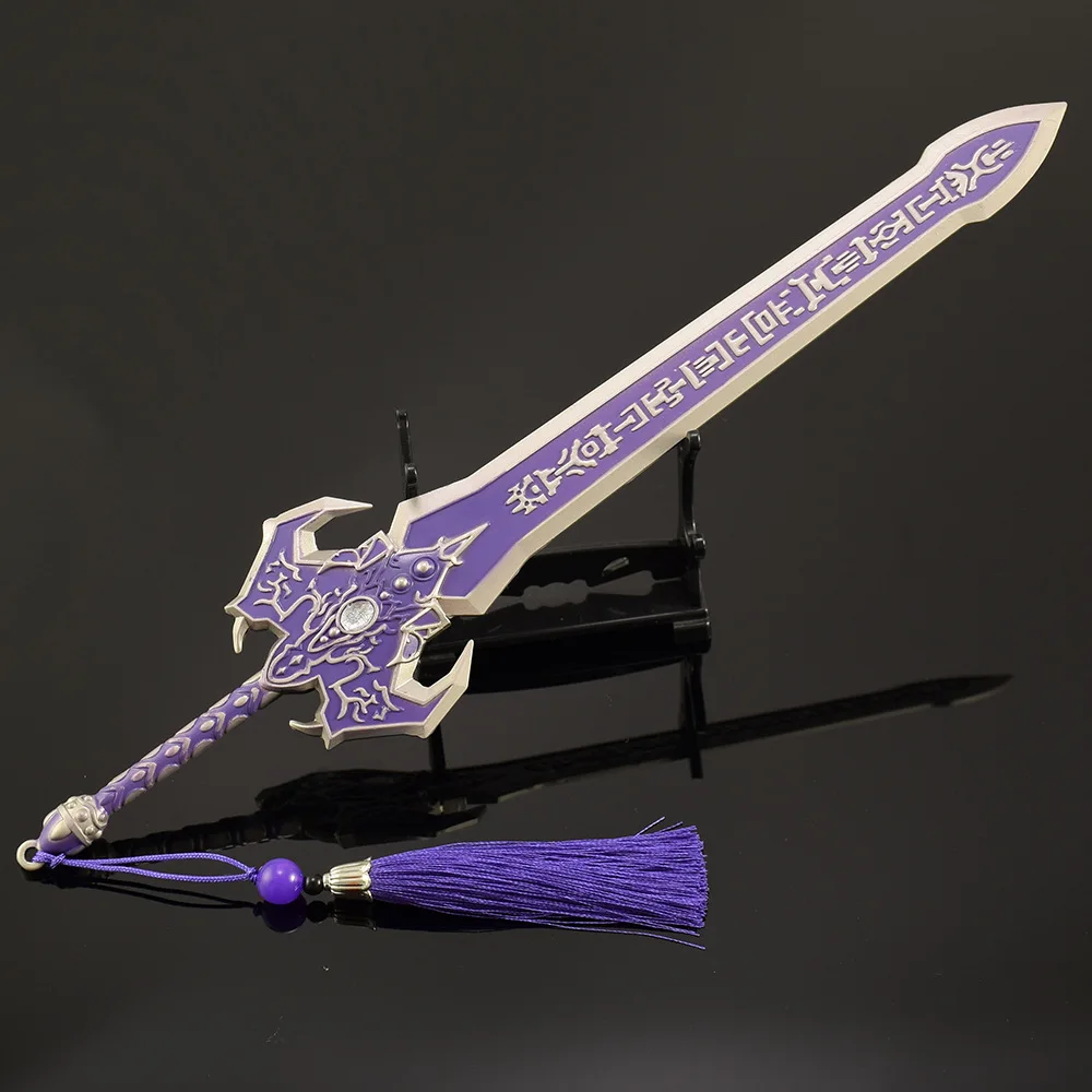ดาบจิงเทียน 30 ซม./11.81 นิ้ว ของเล่นดาบจากเกม ของสะสม ของตกแต่ง งานโลหะ ของเล่นคอสเพลย์ ของขวัญสำหรับเด็กผู้ชาย