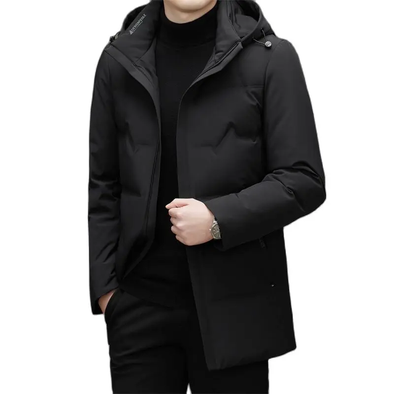 BATMO uomo Casual 90% piumini d'anatra bianchi spessi parka caldi capispalla piumini abbigliamento soprabito lungo 22878