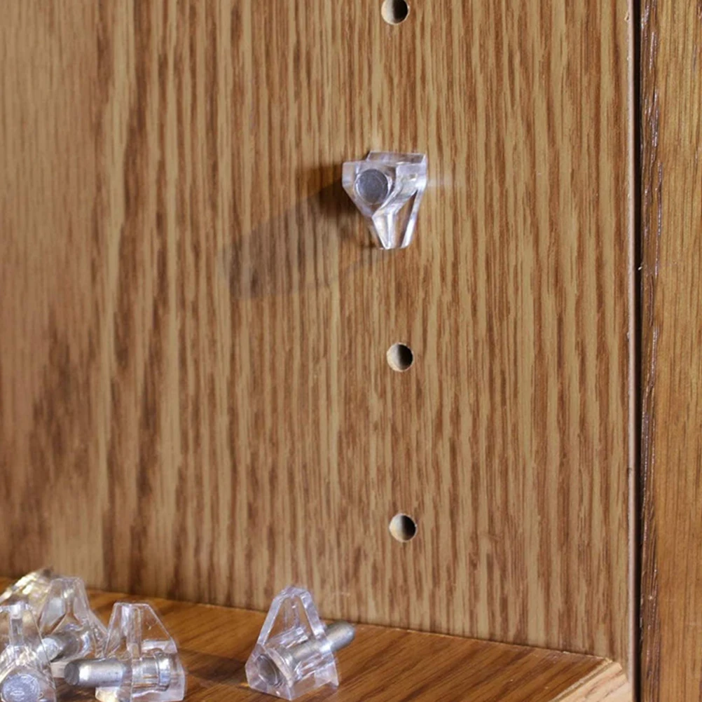 

100pcs Shelf Pins Layer Board Support Corrosion Resistant For Cabinet Bookshelf Cupboard Pantry Wood Shelving Shelf Supports