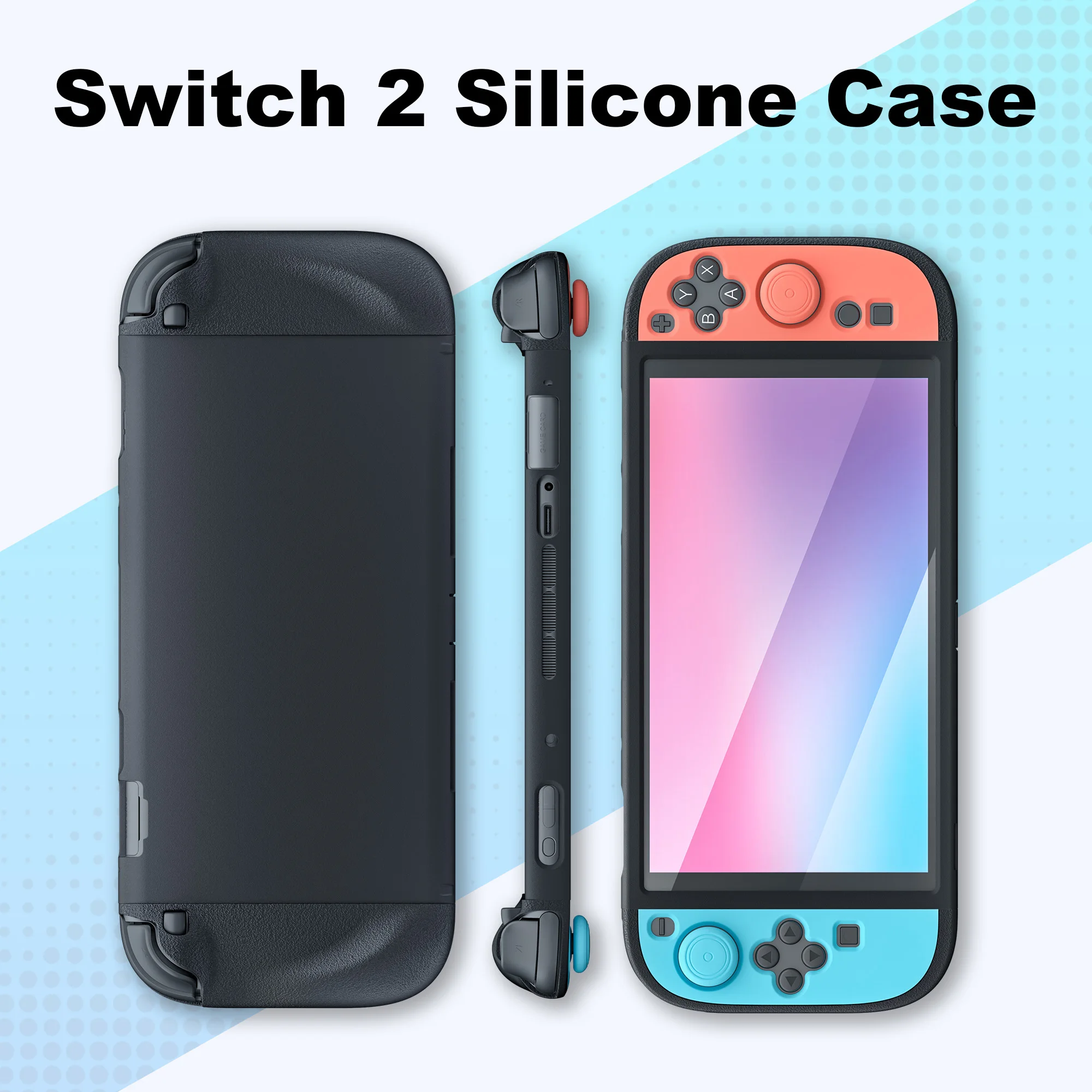 

Silicone protective case for switch 2 game console, split-type console soft case, switch 2 machine anti-drop case accessory