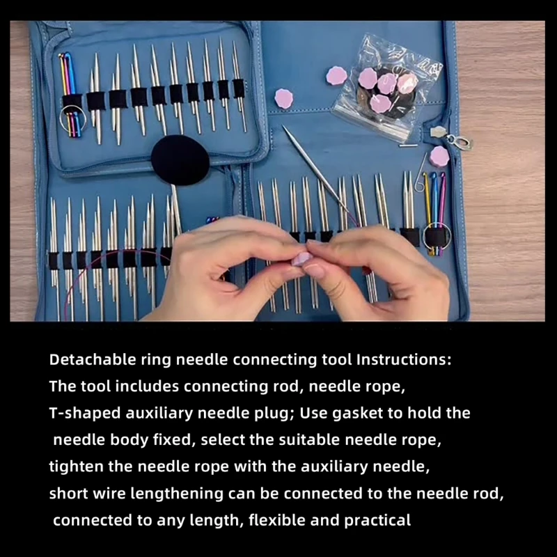 Jarum Rajut DIY Alat Rajut Sweter Dapat Dipertukarkan 203C